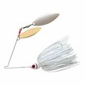 Pradco Lures Booyah Double Willow Spinner bait, 0.5 oz. - Satin Silver Glimmer BYBW12-636